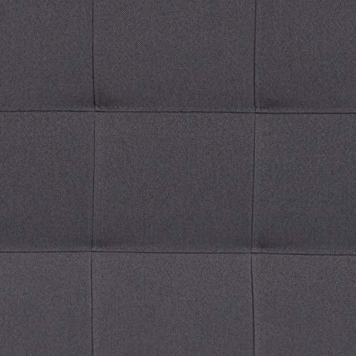 EMMA + OLIVER Twin Quilted Tufted Headboard | Adjustable Bed Rail Slots, Fabric Upholstered - color: Dark Gray, size: Twin