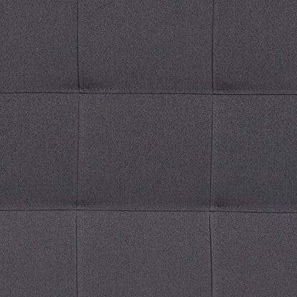 EMMA + OLIVER Twin Quilted Tufted Headboard | Adjustable Bed Rail Slots, Fabric Upholstered - color: Dark Gray, size: Twin