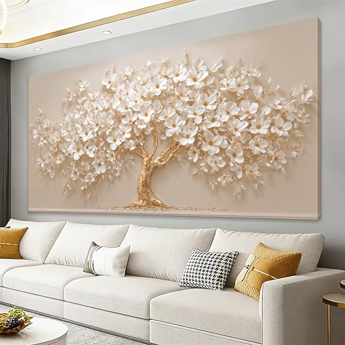 Tsomzxng Nature Tree Of Life Wall Art Prints Canvas Prints Picture Botanical Prints Canvas Art Wall Decor For Living Room Modern Elegance Wall Artwork Bedroom Office Home Decoration 24" X 48" - color: LAI-12A, size: 48"L x 24"W