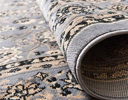 Unique Loom Sialk Hill Collection Area Rug - Washington (2' 2" x 3' 1" Rectangle, Gray/ Black) - color: Gray/Black, size: 2'2" x 3'1" (Rectangular)