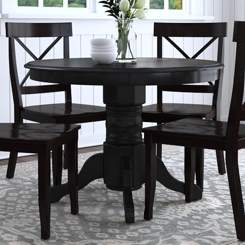 Homestyles Blair Black Round Dining Table, 42"