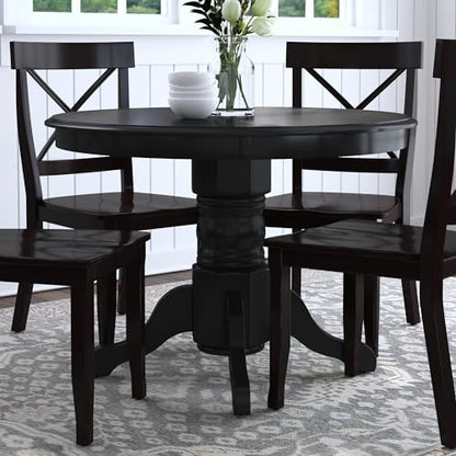 Homestyles Blair Black Round Dining Table, 42"