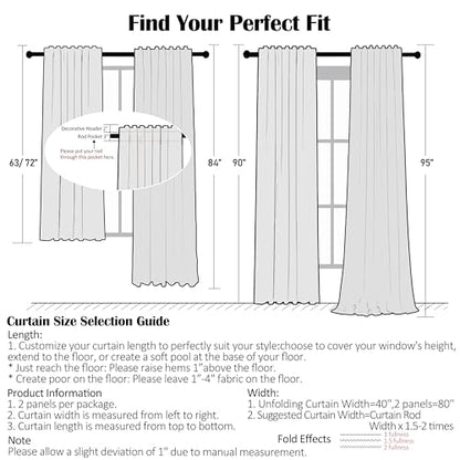 95 Inch Buffalo Plaid Window Curtain Panels,Gingham Checkered Semi Sheer Drapes,Farmhouse Rustic Rod Pocket Window Treatment for Bedroom Living Room,2 Panels,40"x95",Gray | Check Gingham Drapes,Yarn Dyed Light Filtering Fabric,Farmhouse Window Treatment f