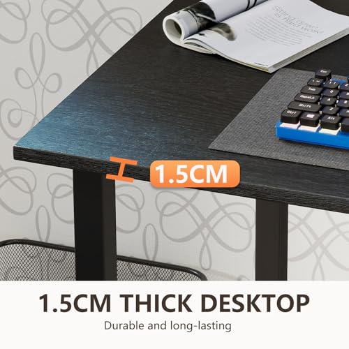 BestOffice Computer Desk,Home Office Desk, Modern Simple Style for Home Office Study Writing (Black, 55 Inch) - color: Black, size: 55 Inch