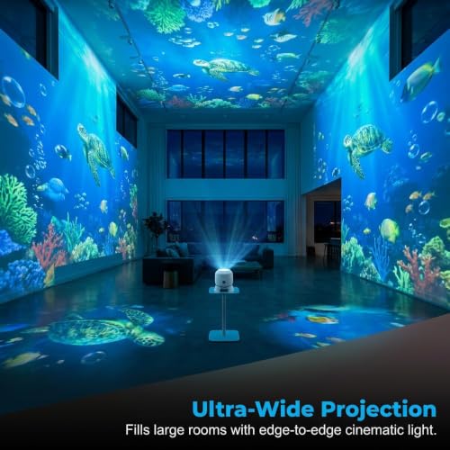Dynamic Rotating LED Projector Light, 360° Rotating Ocean Wave Night Light Projector, Multi-Angle Projection Base, for Bedroom, Home Theater, Meditation and Relaxation (Ocean) - color: Ocean