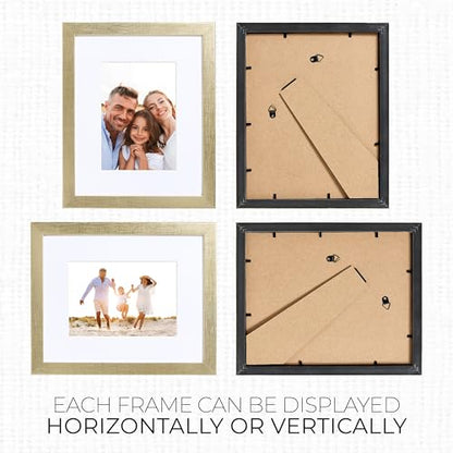 Sheffield Home 4 Piece Gallery Wall Frame Set, 8x10 Inch, Gold - color: Gold, size: 8x11 Inch