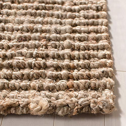 SAFAVIEH Area Rug 2x3 - Natural Fiber Collection - Natural & Grey, Handmade Jute, Farmhouse Style, Chunky Textured Thick Pile (NF447M) - color: Natural/Grey, size: 2' x 3' (Rectangular)