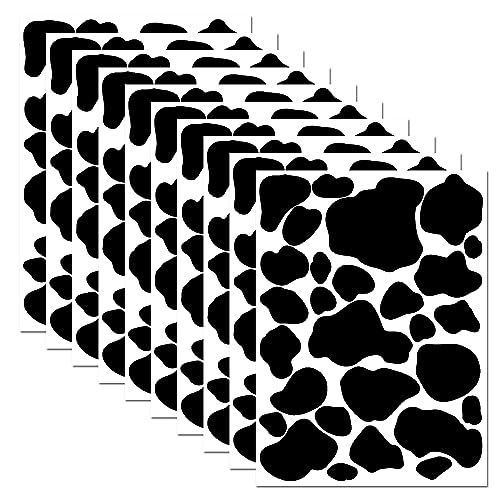 AOWDIAO 280 Pieces Cow Print Stickers Peel and Stick Vinyl Decals for Wall, Car, Laptop, Water Bottle & Home Decor - style: Cow Print