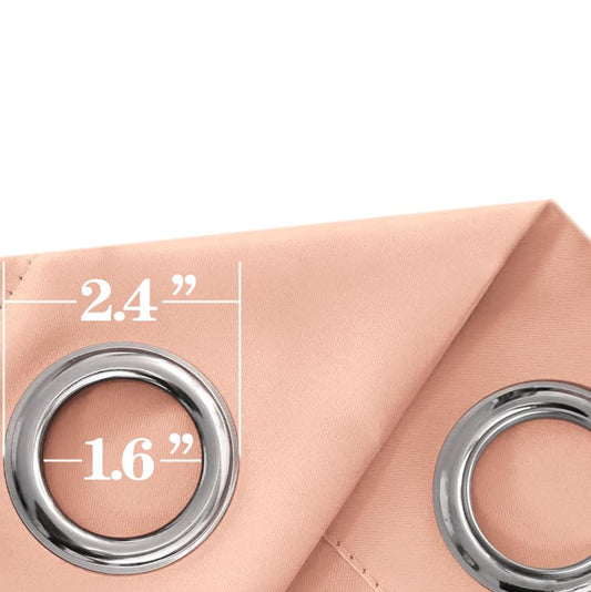 Mrs.Naturall Blush Pink Blackout Curtains, Short Window Curtains for Bedroom Bathroom, 45 Inch Long - color: Blush Pink, size: 34"W x 45"L (Pack of 2)