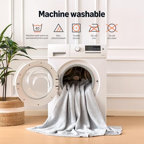 Amazon Basics Chunky Chenille Knit Throw Blanket for Couch, Bed and Sofa, Soft and Warm Lightweight Jersey, 50"×60", Grey - color: Grey, size: 50×60in.