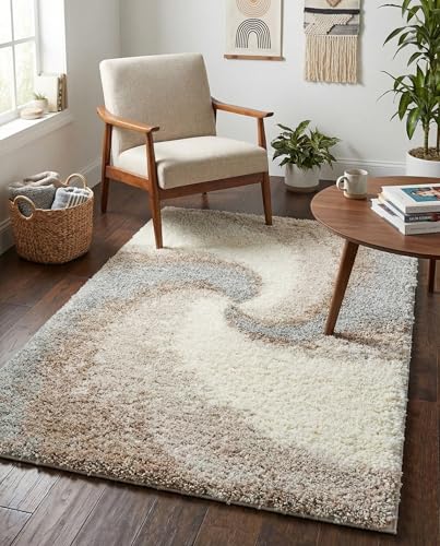 Rugs.com Soft Touch Shag Collection Area Rug – 3x5 Khaki Shag Rug Perfect for Entryways, Kitchens, Breakfast Nooks, Accent Pieces - color: Khaki, size: 3' x 5' (Rectangular)