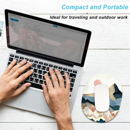 Rimilak Small Mouse Pad 6 x 8 Inch, Irregular Mini Mousepad, Ink Sunrise | Non-Slip Rubber Base, Waterproof Compact Mouse Mat for Laptop Computer Wireless Mouse Keyboard Home Office Travel - color: Ink Sunrise, size: 8L x 6W inches