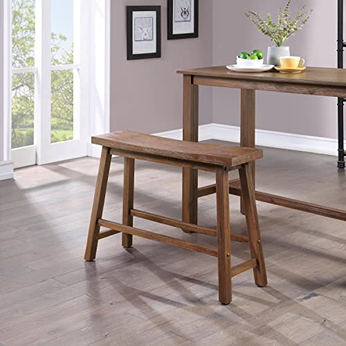 Boraam Sonoma Bench, 9"D x 33"W x 24"H, Chestnut - color: Chestnut