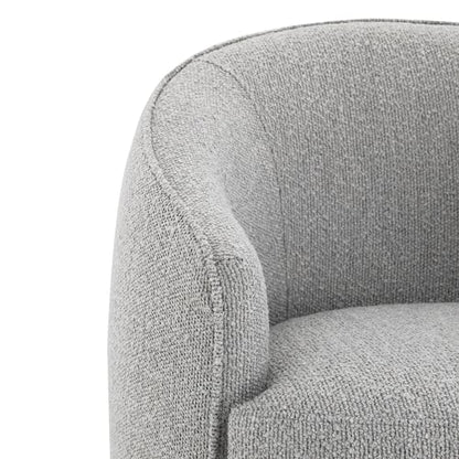 CHITA Barrel Swivel Accent Chair, Wood Frame, Fully Assembled, Light Grey | Modern Armchair with FSC Certified Wood Frame, Living Room Chair for bedroom & office, 31.5"Dx32.3"Wx28.7"H, 350 Lbs Capacity - color: Light Grey - Fabric