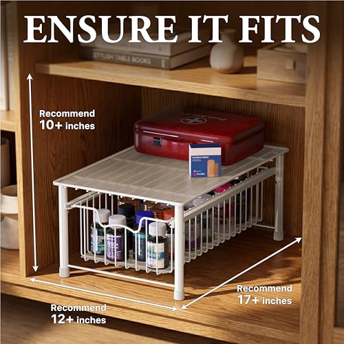 Simple Houseware Stackable Basket Drawer, White - color: White, size: 1-tier