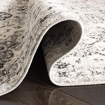 SAFAVIEH Madison Collection Runner Rug - 2'3" x 14', Silver & Grey, Boho Chic Distressed Design, Non-Shedding & Easy Care, Ideal for High Traffic Areas in Living Room, Bedroom (MAD611G) - color: Silver/Grey, size: 2'3" x 14' (Runner)