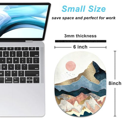 Rimilak Small Mouse Pad 6 x 8 Inch, Irregular Mini Mousepad, Ink Sunrise | Non-Slip Rubber Base, Waterproof Compact Mouse Mat for Laptop Computer Wireless Mouse Keyboard Home Office Travel - color: Ink Sunrise, size: 8L x 6W inches