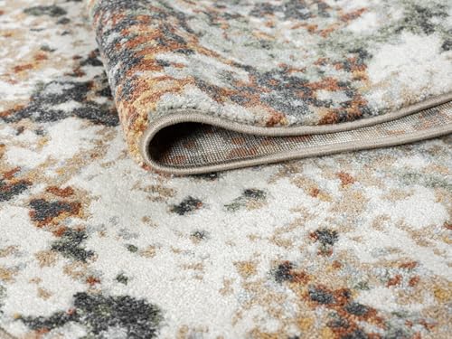 Keen Home Design Area Rugs - 63" Square Non-Shedding, Thick Pile Abstract Rugs for Kitchen, Living Room, Bedroom, Dining Room, Entryway - Size: 5'3" Square, Skies Green - color: Skies Green, size: 5'3" x 5'3" (Square)