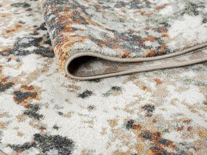 Keen Home Design Area Rugs - 63" Square Non-Shedding, Thick Pile Abstract Rugs for Kitchen, Living Room, Bedroom, Dining Room, Entryway - Size: 5'3" Square, Skies Green - color: Skies Green, size: 5'3" x 5'3" (Square)
