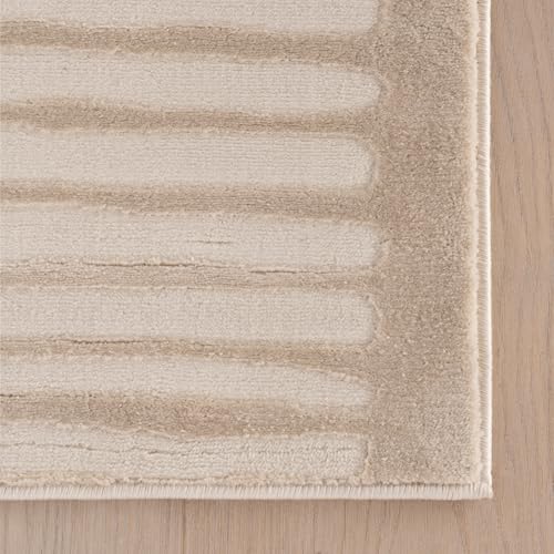 nuLOOM Kailani Cream Geometric Washable Area Rug, 4' x 6' | Nuloom Kailani Geometric 4' x 6' Machine Washable Area Rug for Living Room Bedroom Dining Room, Cream - color: Cream, size: 4' x 6' (Rectangular)