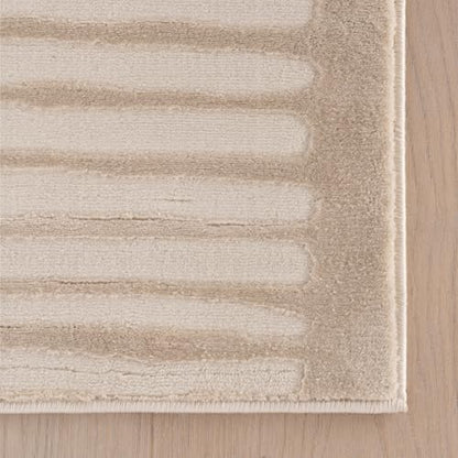 nuLOOM Kailani Cream Geometric Washable Area Rug, 4' x 6' | Nuloom Kailani Geometric 4' x 6' Machine Washable Area Rug for Living Room Bedroom Dining Room, Cream - color: Cream, size: 4' x 6' (Rectangular)