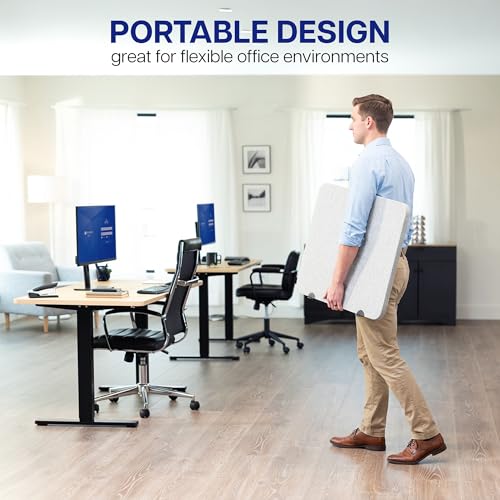 VIVO Gray 24 x 24 inch Privacy Panel, PP-1-V024G-S | Screw-in Sound Absorbing Cubicle Desk Divider, Acoustic Partition - size: 24"