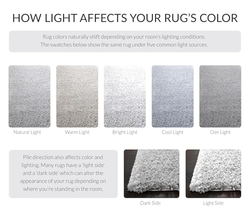 SAFAVIEH August Shag Collection Accent Rug - 2'3" x 4', Silver, Solid Design, Non-Shedding & Easy Care, 1.2-inch Thick Ideal for High Traffic Areas in Entryway, Living Room, Bedroom (AUG900G) - color: Silver, size: 2'3" x 4' (Rectangular)