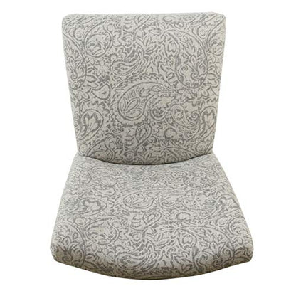 HomePop Parsons Classic Upholstered Accent Dining Chair, Set of 2, Gray and Cream - color: Grey Floral Tree Pattern, style: Pack of 2