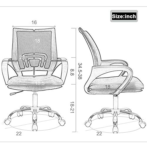 Office Chair Desk Chair Computer Chair Ergonomic Executive Swivel Rolling Chair with Lumbar Support,2 Pack - color: Pink, size: 2 Pcs