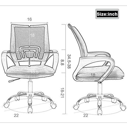 Office Chair Desk Chair Computer Chair Ergonomic Executive Swivel Rolling Chair with Lumbar Support,2 Pack - color: Pink, size: 2 Pcs