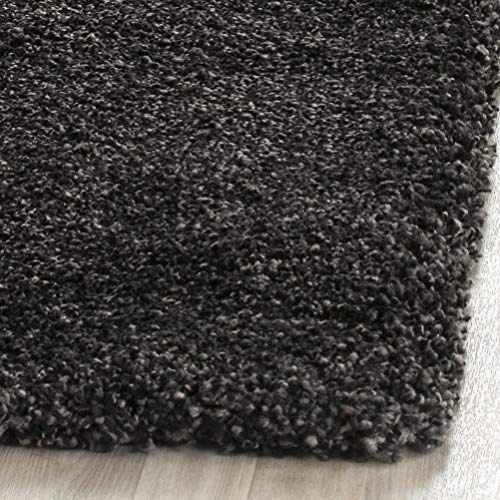 SAFAVIEH Milan Shag Collection Area Rug - 2' x 4', Dark Grey, Solid Design, Non-Shedding & Easy to Clean, Plush Thick Pile, Ideal for Foyer, Bedroom, Accent Space (SG180-8484) - color: Dark Grey, size: 2' x 4' (Rectangular)