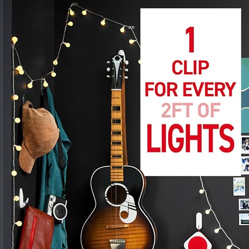 Command Indoor Mini Light Clips, Damage Free Hanging Christmas Lights, Mini Wall Clips for Hanging Indoor Christmas Decorations, Lights and Cables, 90 Count - style: 90 Clips
