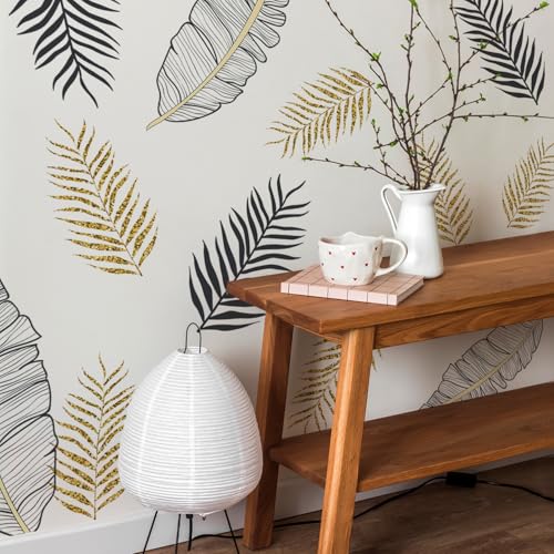 Boho Wall Decals Peel and Stick Large Wall Sticker Leaves Vinly Transfer for Living Room, Bedroom Decor, Boho Tropical Leaves - color: Boho Tropical Leaves