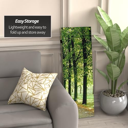 Red Lantern Double Sided Path of Life Canvas Folding Screen, 4 Foot - 4 Panel - size: 4 Foot - 4 Panel