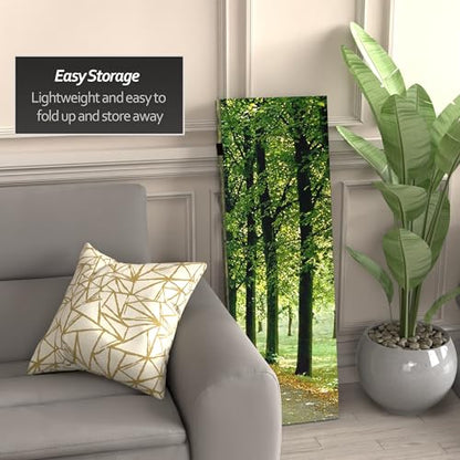 Red Lantern Double Sided Path of Life Canvas Folding Screen, 4 Foot - 4 Panel - size: 4 Foot - 4 Panel