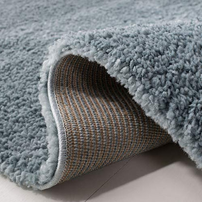 SAFAVIEH August Shag Collection Runner Rug - 2'3" x 6', Aqua, Solid Design, Non-Shedding & Easy Care, 1.2-inch Thick Ideal for High Traffic Areas in Living Room, Bedroom (AUG900J) - color: Aqua, size: 2'3" x 6' (Runner)