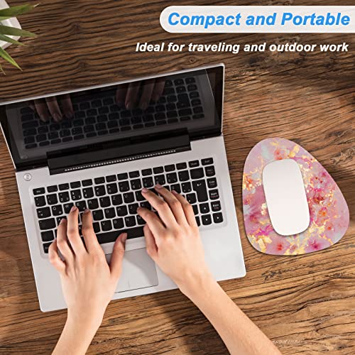 Rimilak Small Mouse Pad 6 x 7 Inch, Irregular Mini Mousepad, Gold Pink Marble - color: Gold Pink Marble, size: 7L x 6W inches