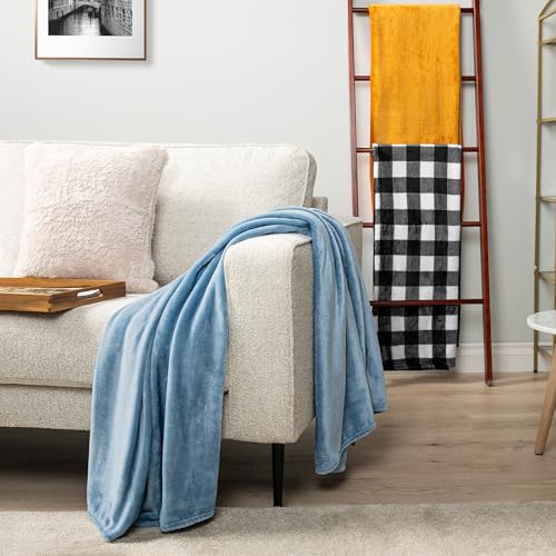 PAVILIA Mustard Yellow Fleece Bed Blanket Queen Size, Gold Super Soft Fuzzy Flannel Throw for Couch Sofa, Luxury Plush Microfiber Large Throw Blanket Queen Bed, Home Cozy Velvet Gift Blanket, 90x90 - color: Mustard Yellow, size: 90 x 90 Inches - Queen