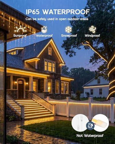 COB LED Strip Lights Warm White 3000K,9.8ft 110-120V LED Tape Light,IP65 Waterproof High CRI 90Ra+ Super Bright Neon Strip Lights for Bedroom,Kitchen Cabinet, Living Room - color: Warm White, size: 9.8ft