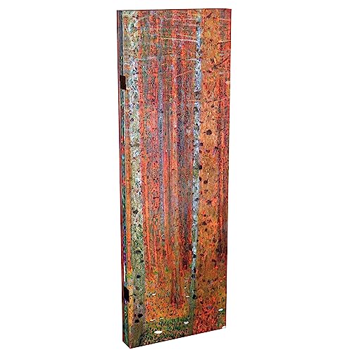Red Lantern Double Sided Works of Klimt Room Divider - Tannenwald/Farm Garden, 4 Foot - 3 Panel - color: Tannenwald/Farm Garden, size: 4 Foot - 3 Panel