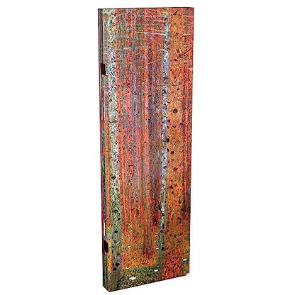 Red Lantern Double Sided Works of Klimt Room Divider - Tannenwald/Farm Garden, 4 Foot - 3 Panel - color: Tannenwald/Farm Garden, size: 4 Foot - 3 Panel