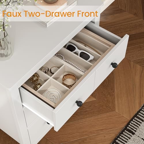 RoyalCraft White 3 Drawer Nightstand, 27" H End Table with Storage, Modern Bedside Table with Drawers, Night Stands for Bedroom, Entryway, Hallway - color: White