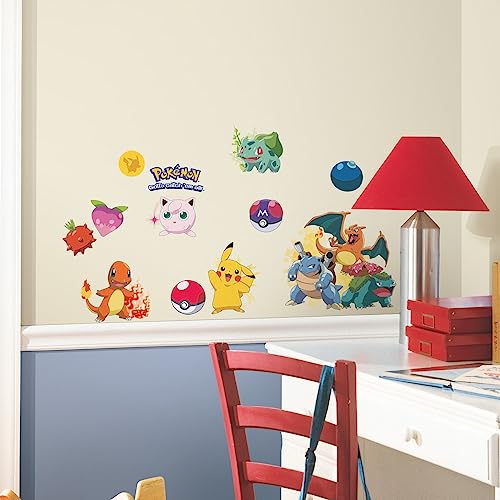 RoomMates RMK2535SCS Pokemon Iconic Peel and Stick Wall Decals (Pack of 4) - size: Pack of 4