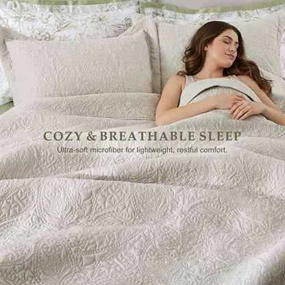 WDCOZY Paisley Quilt Set Oversize King Size, Light Beige Matelasse Lightweight Bedspread, Soft Farmhouse Rustic Coverlet, Spring Summer Thin Comforter, Country Bedding, 116x106 inches, 3 Pieces - color: Wheat, size: Cal King (116"x106")