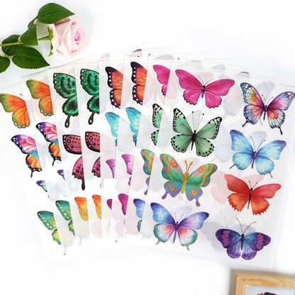 AOWDIAO 62 Large Butterfly Wall Decals - Peel and Stick Vinyl Wall Stickers for Room Decor, Safe for Walls, Repositionable - style: Large Butterfly