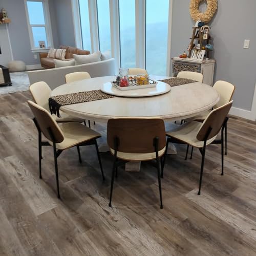 LUNLING Dining Chairs Set of 4 Mid Century Modern Retro Faux Leather Chairs with Walnut Bentwood Upholstered Seat Metal Legs Chair,Adjustable Foot for Kitchen Dining Room Chairs(Beige) - color: Beige, size: Set of 4