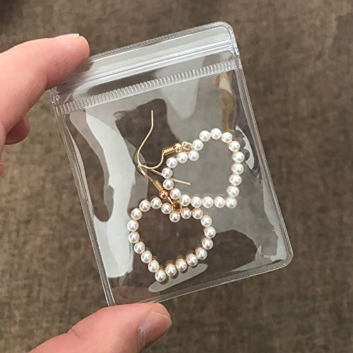 100Pcs Anti Tarnish Jewelry Bags Clear Pvc Jewelry Storage Pouches with Zipper Plastic Packing for Earrings (Anti Tarnish Clear Earrings Bag 2.37x3.15 in) - color: 100Pcs Anti Tarnish Clear Earrings Bag 2.37x3.15 in