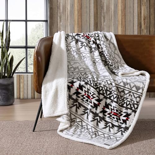 Eddie Bauer - Throw Blanket, Ultra-Soft & Reversible Plush Bedding, Blanket for Couch & Bed (Clyde Hill Stripe, 50" x 60") - color: Clyde Hill Stripe, size: 50" x 60"
