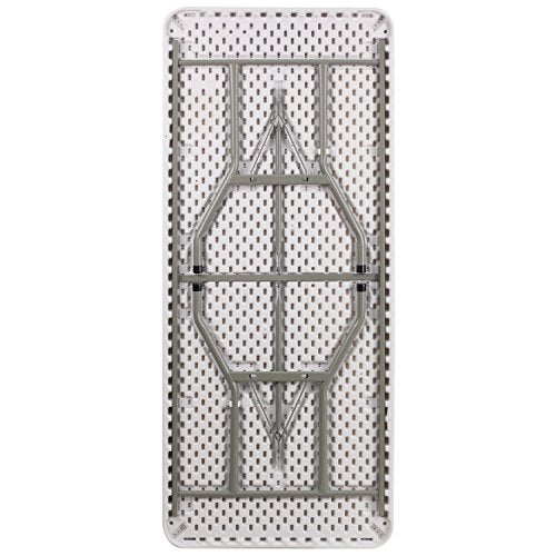 Flash Furniture 6-Foot Granite White Plastic Folding Table - color: Granite White, size: 6 feet