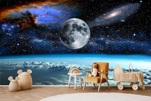 Galaxy Starry Sky Wall Mural Wallpaper | 173"x108", for Bedroom Living Room Bathroom, Textured Fabric, Not Peel and Stick - color: Mural 15, size: 173" x 108"